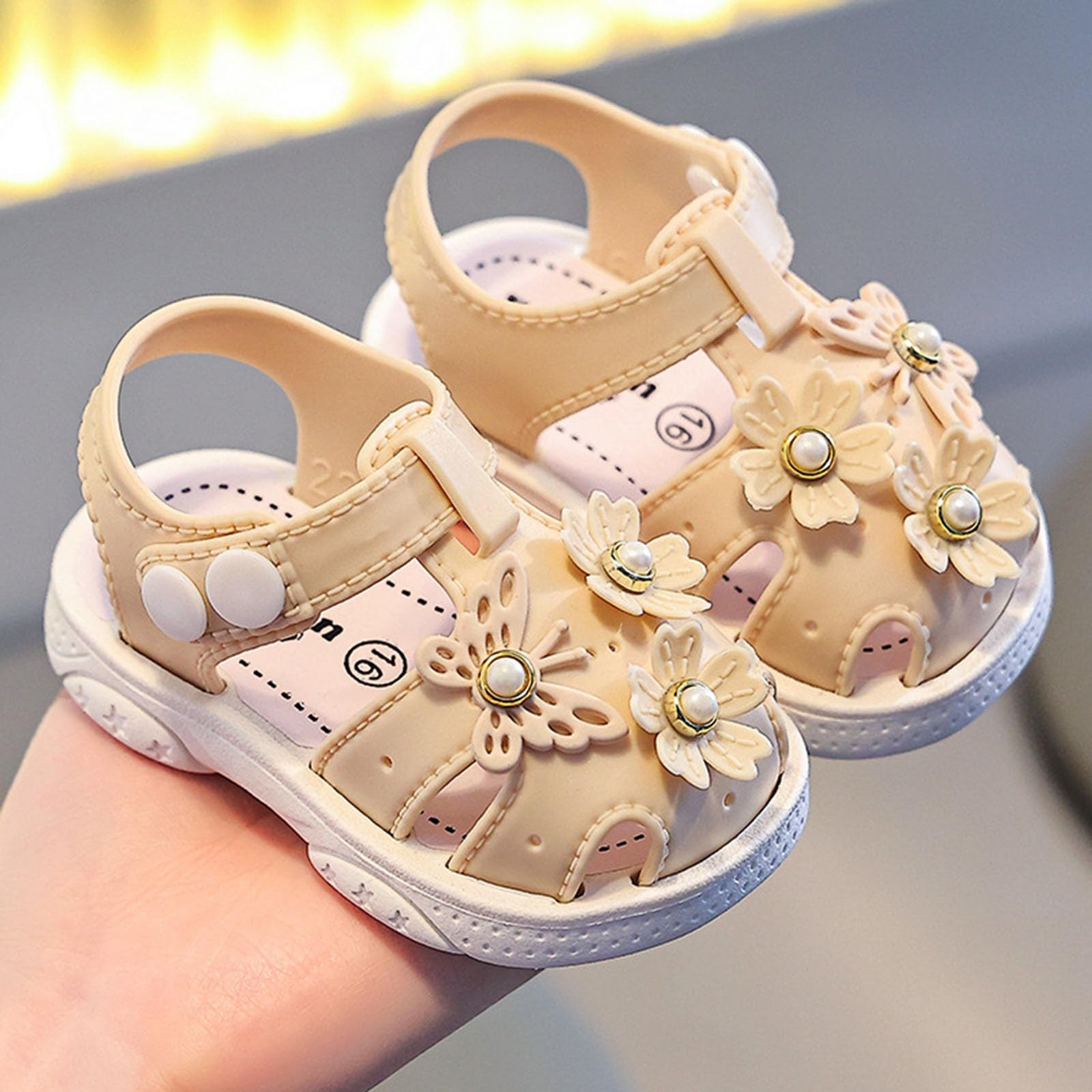 MMRTDJDR Generisch Sandalias para niñas pequeñas de Verano para Jugar al Aire Libre, cómodas y Transpirables, Zapatos para Caminar con Suela