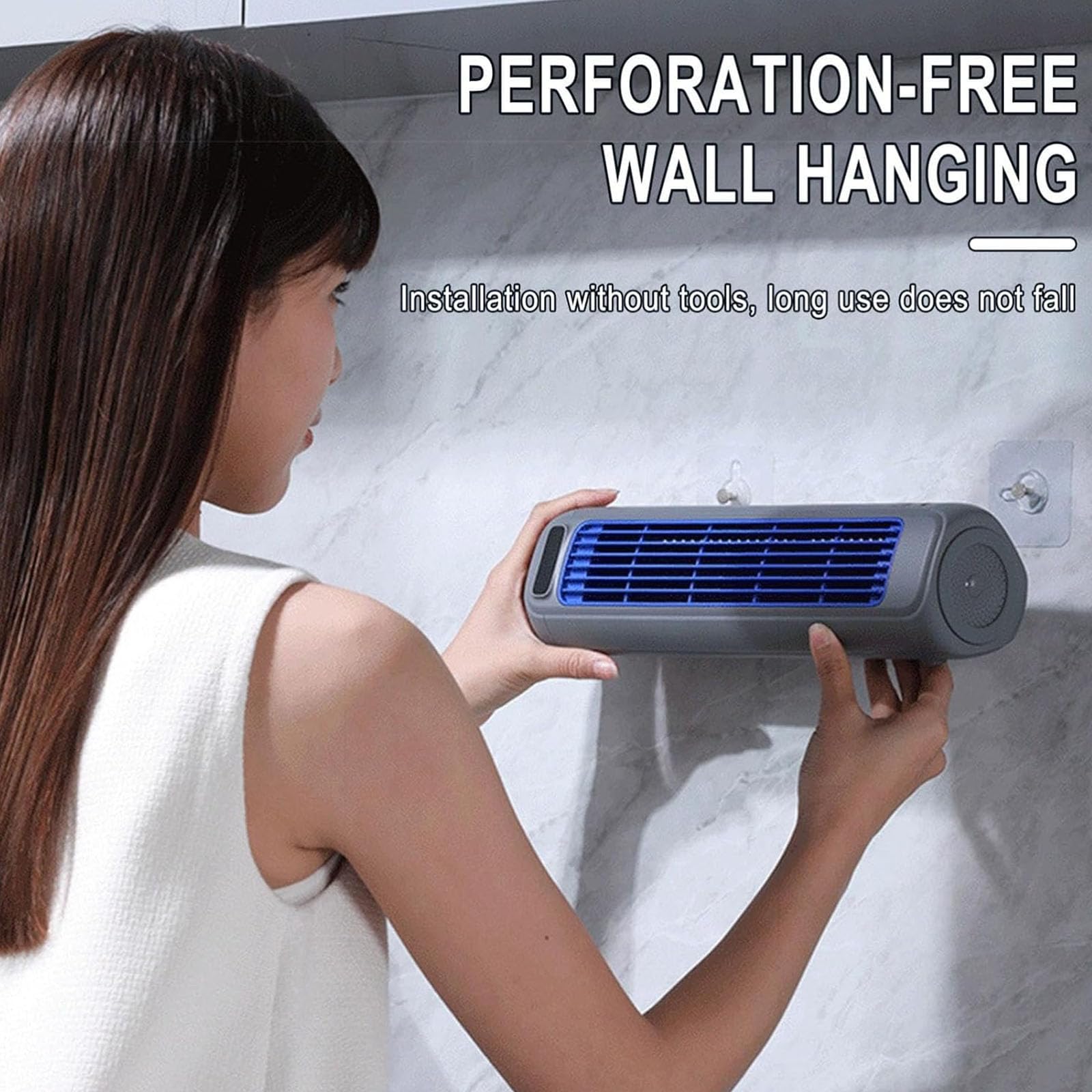 Yifare Cooling Ace Portable Tower Fan - 3 Speeds, Silent, 2000mAh Battery For Desk, Bedroom, Outdoor