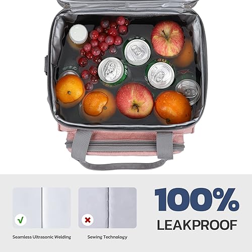 Miniatura 7 de Maelstrom Lonchera para mujer, lonchera aislada de 23 litros para hombres y mujeres, bolsa térmica expandible de doble cubierta, bolsa de almuerzo