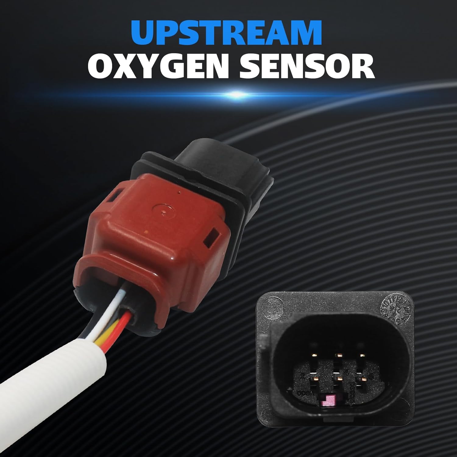 F1FZ-9F472-CA Upstream O2 Oxygen Sensor White Pipe for Ford F-150 2017-2020 Focus 1.0L 2015-2018 Expedition 3.5L 2018-2021 Navigator 3.5L 2018-2020 Replace 234-5713 E1GA-9F472-BD