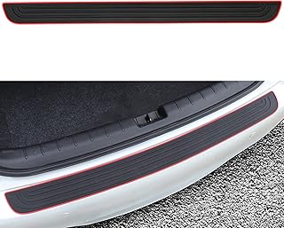 Car Rear Bumper Protector Guard, 35.4*2.76 Inch Universal Rubber Scratch-Resistant Trunk Door Sill Protector, Scratch-Resistant Boot Sill Protector Car Exterior Accessories for Most Cars and SUV