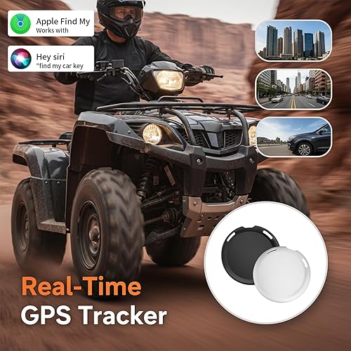 Vista 6 de Paquete de 2 mini rastreadores GPS para vehículos que funcionan con Find My (solo iOS) en tiempo real, rastreador de automóvil en tiempo real