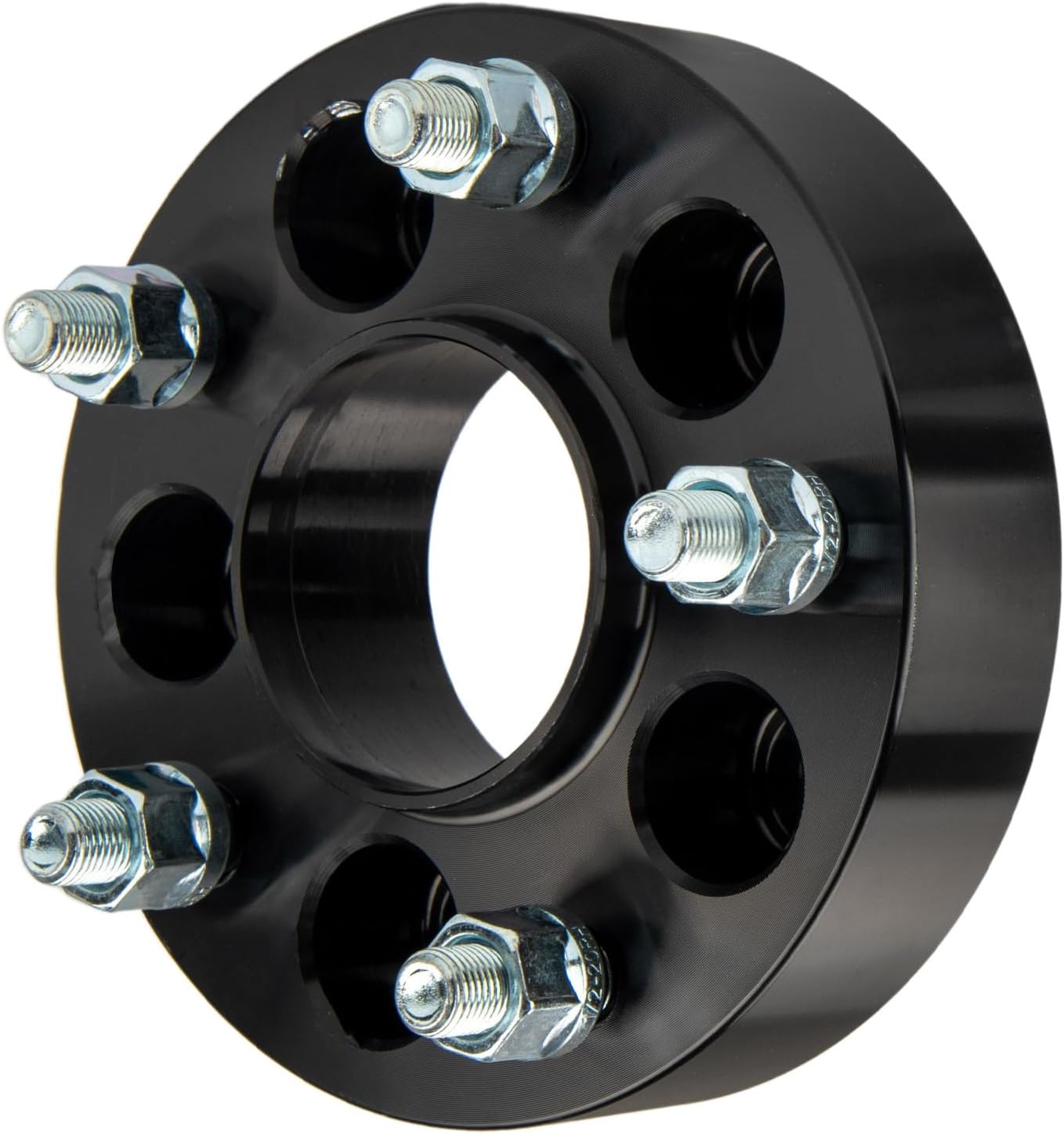 KAX 5x4.5 to 5x5 Wheel Adapters, Forged 1.5" Hubcentric Adapters with Thread Pitch 1/2" x20 Hub Bore 71.5mm(Bolts Pattern Changed),fit for 1987-1990 Dakota, 2007-2011 Nitro,Black