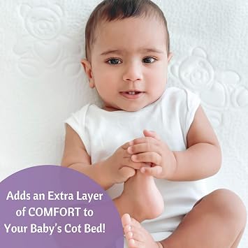 Premium Cot Bed Mattress Protector 70 x 140 cm Noiseless Waterproof Pad Cover Fitted Sheet Natural Bamboo Silent Topper for Baby Toddler Children Cotbed