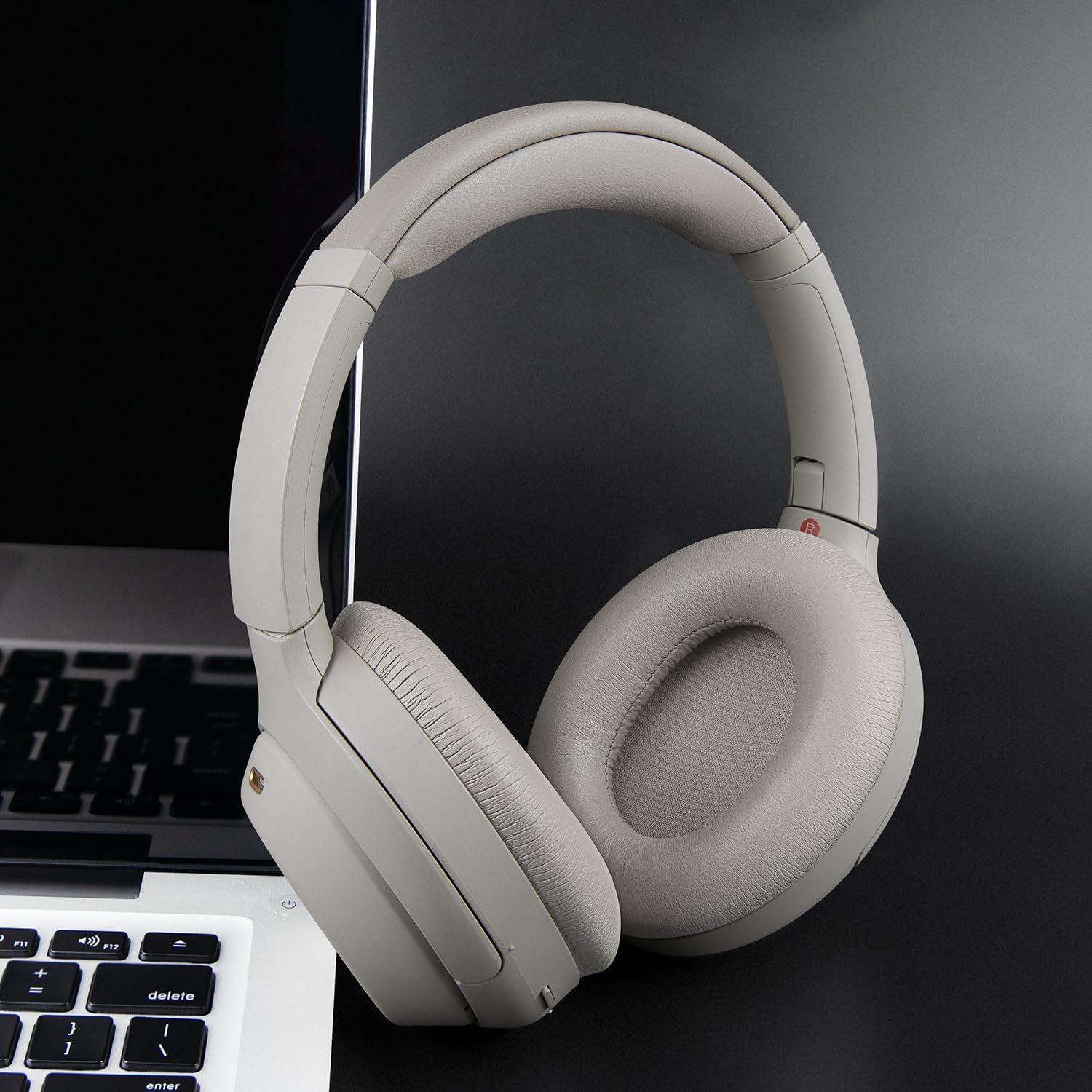SOULWIT Replacement Earpads for Sony WH-1000XM4 (WH1000XM4) Headphones, Ear Pads Cushions with Noise Isolation Foam, Added Thickness, Without Affecting Sensor - Grey