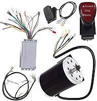 Vista 1 de Motor eléctrico sin escobillas de alta velocidad de 48 V CC 1800 W y controlador y arnés de cableado e interruptor y pedal acelerador para bicicleta