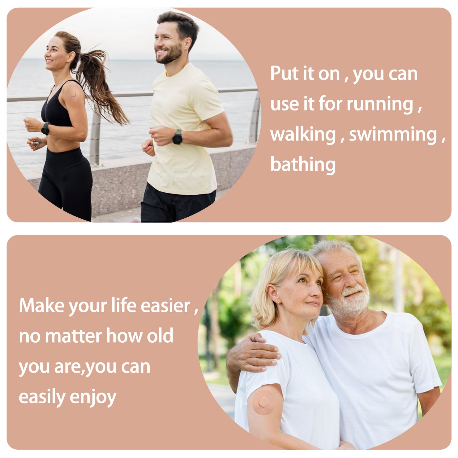 50 Pezzi Cerotti Impermeabili per Freestyle Libre 1, 2 e 3 Sensore, Toppe Adesive per Sensore Libre, Patch per Sensore Freestyle per Attività Sportive