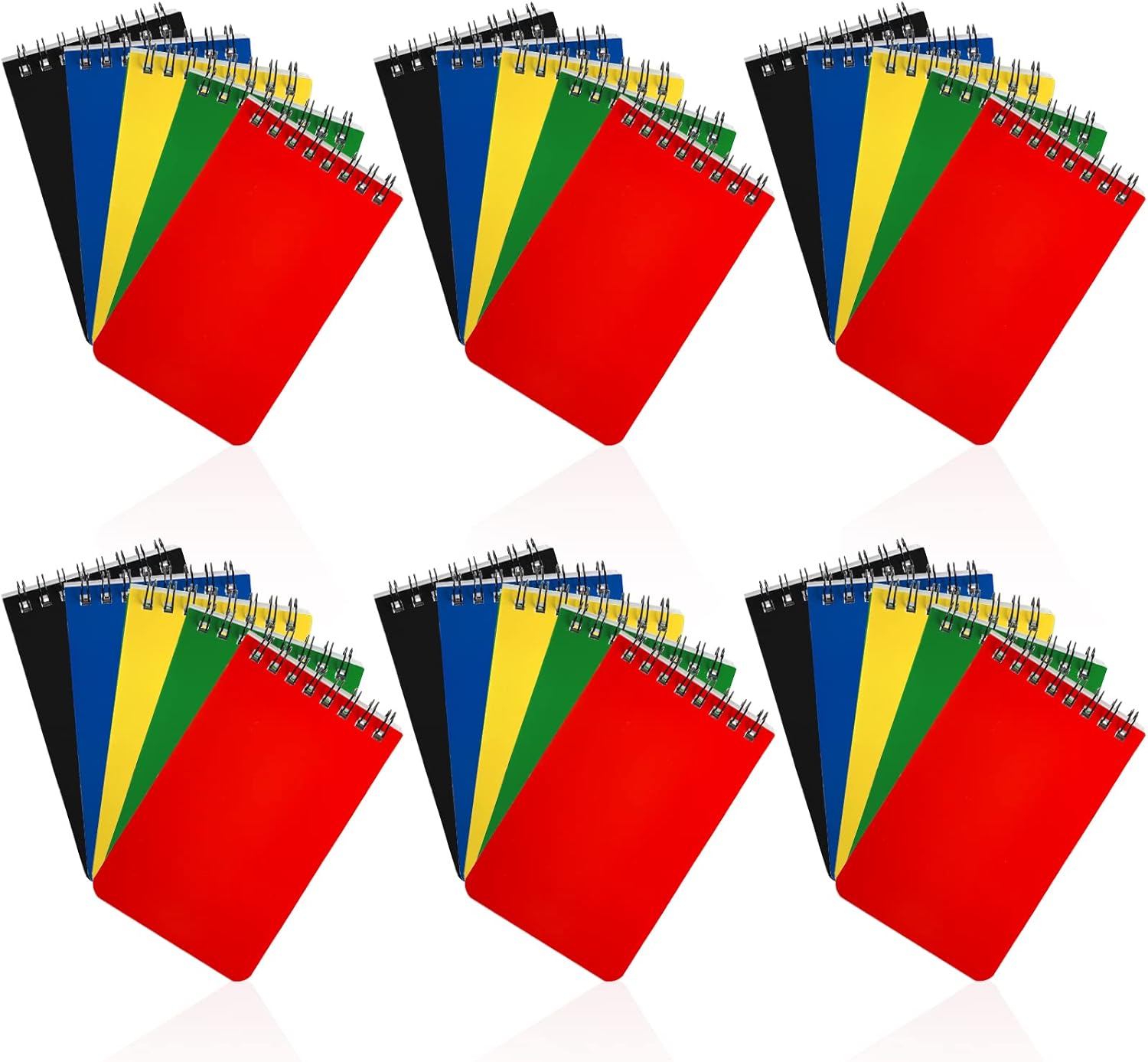 Hacaroa 30 Pack Top Spiral Memo Pads, 3"x5" Lined Pocket