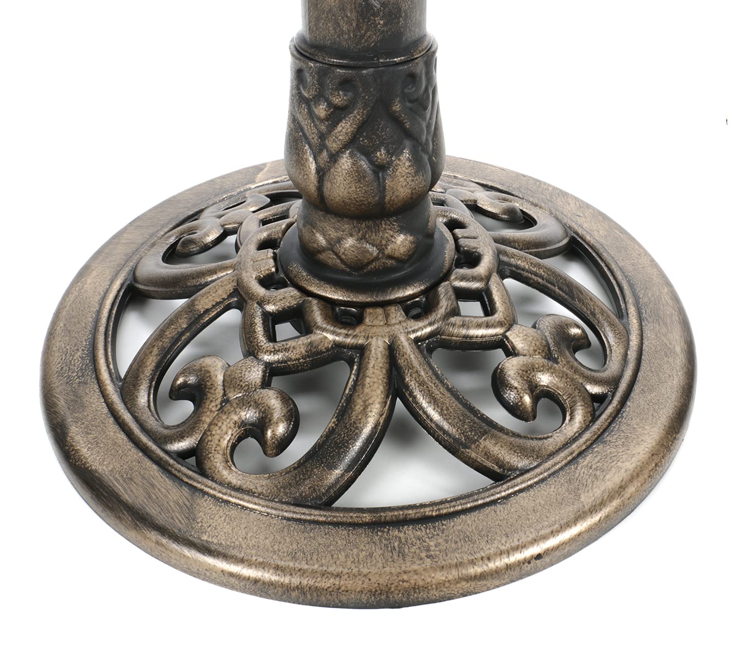 Garten Vogeltränke muschelförmig mit 2 Deko-Vögeln, Vogelbad im Retro-Design, Kunststoff, 3 Heringe für festen Stand, bronzefarben, (BxH) ca. 49 x 79 cm
