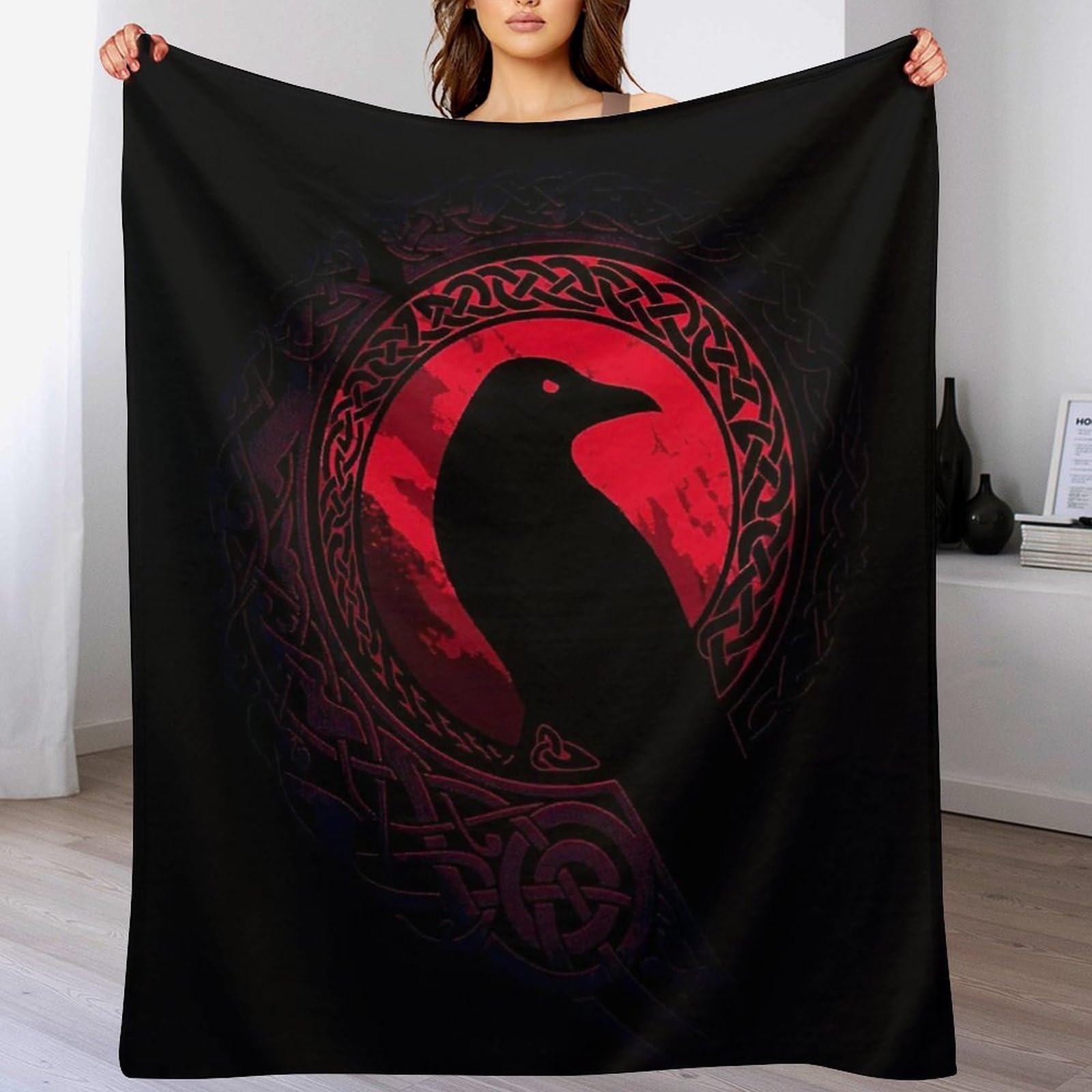 Couverture Viking mythologique en flanelle de grande taille 180x200 cm