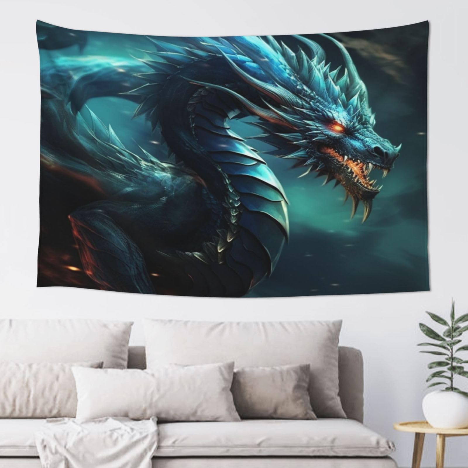 MXDLKSWPOH Tapestry 152x102 cm Art Wall Hanging for Living Room Modern Soft Aesthetic Tapestries Poster Dragon Tapestry Home Decoration Large Wall Tapestries for Bedroom Dorm Decor