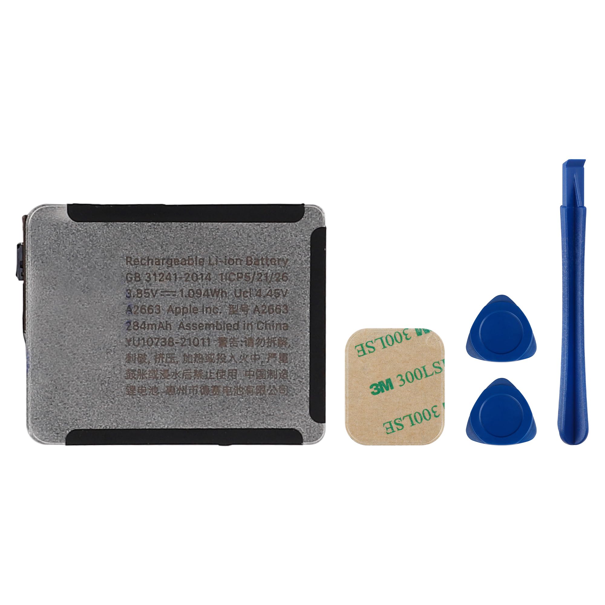 A2663 Akku Kompatibel mit Apple Watch Series 7 41mm A2663 A2473 A2475 A2476 GPS/GPS + Cellular Version Ersatz der Batterie durch Werkzeuge
