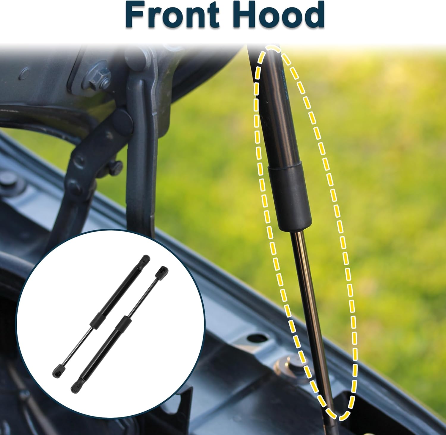 X AUTOHAUX Upgrade Front Hood Lift Supports Struts for Porsche 911 Boxster Cayman No.99151155100/PM3396/578873 Bonnet Gas Struts Shocks