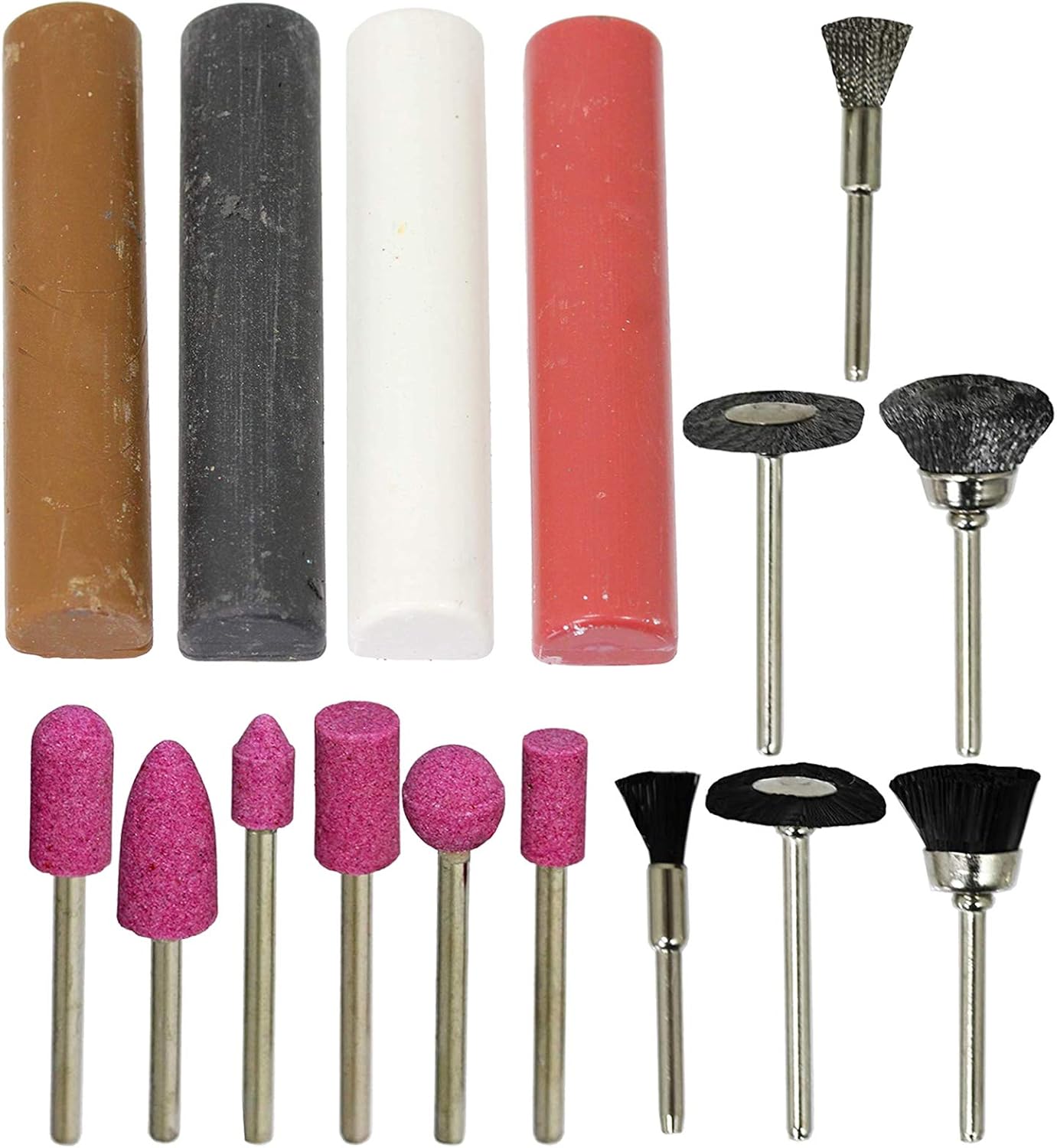 SPARES2GO Cleaning & Polishing Drill/Rotary Tool Attachment Kit