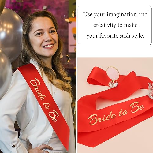 Miniatura 3 de CIEHER Banda roja en blanco, banda de cumpleaños, banda de novia para ser, banda lisa, bandas para concursos, banda personalizada, banda para la