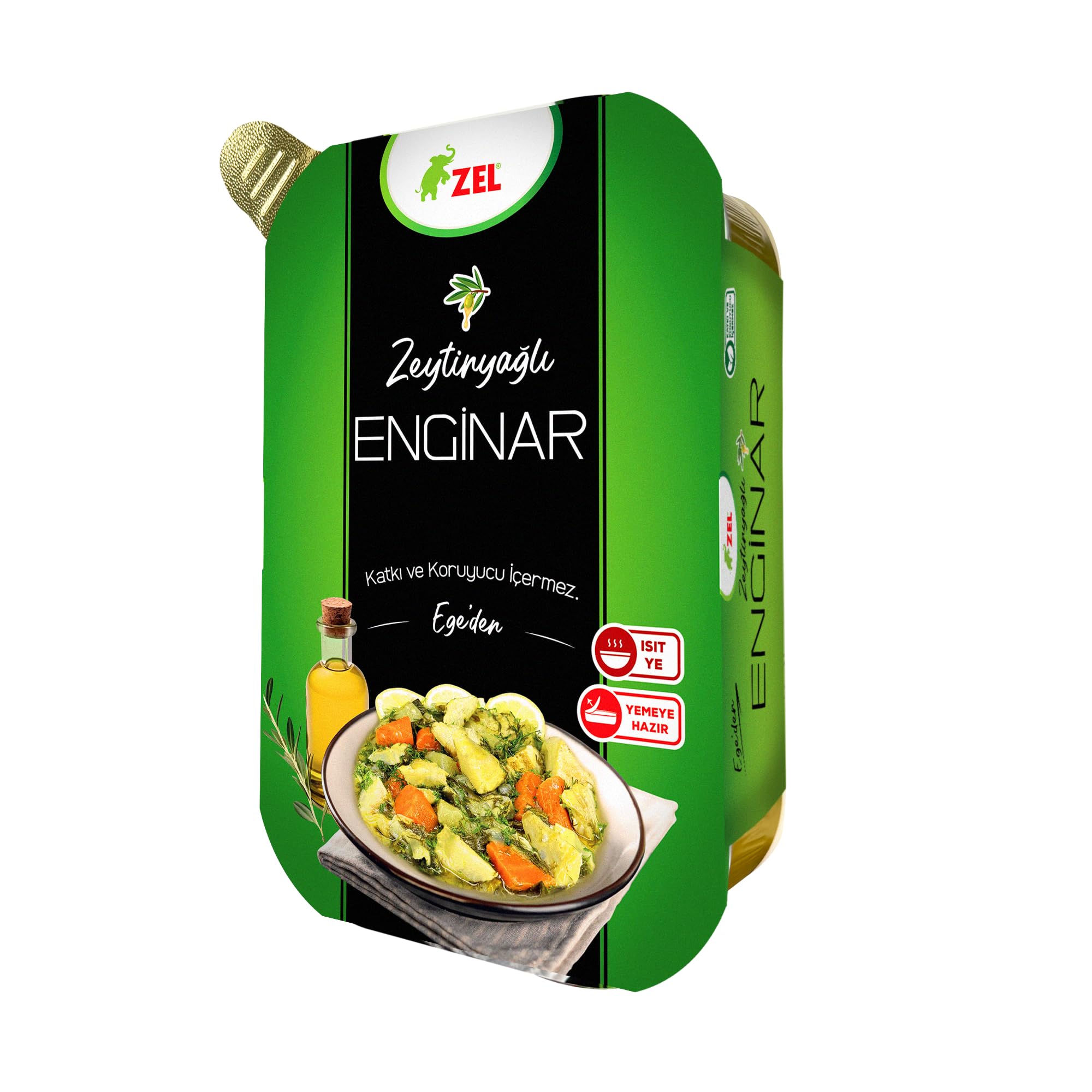 ZEL Zeytinyağlı Enginar 200 g – Vegan Sertifikalı Hazır Yemek, Ege Usulü Zeytinyağlı