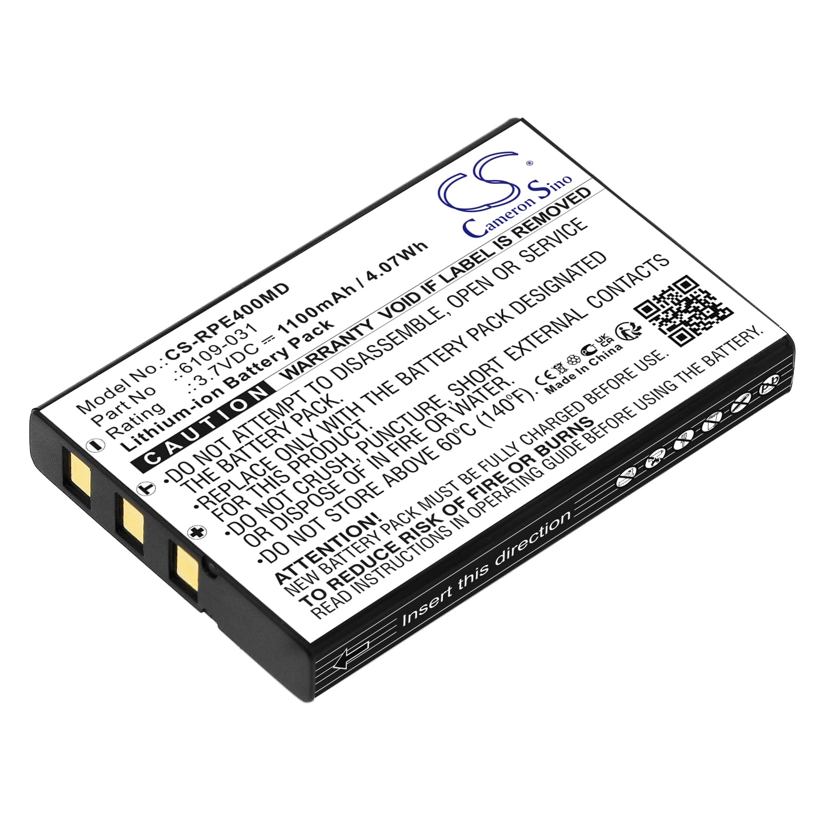 Cameron Sino 1100mAh Battery Compatible with Rainin E4 Pipette