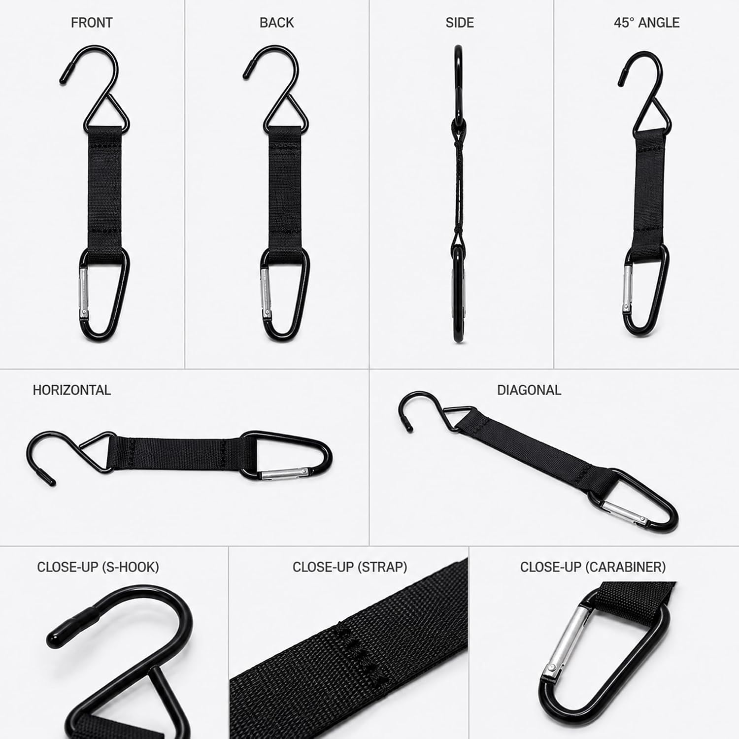 S Hooks for Hanging, Heavy Duty Metal S Shaped Hooks for Kitchen, Closet, Garage, Pantry Organization