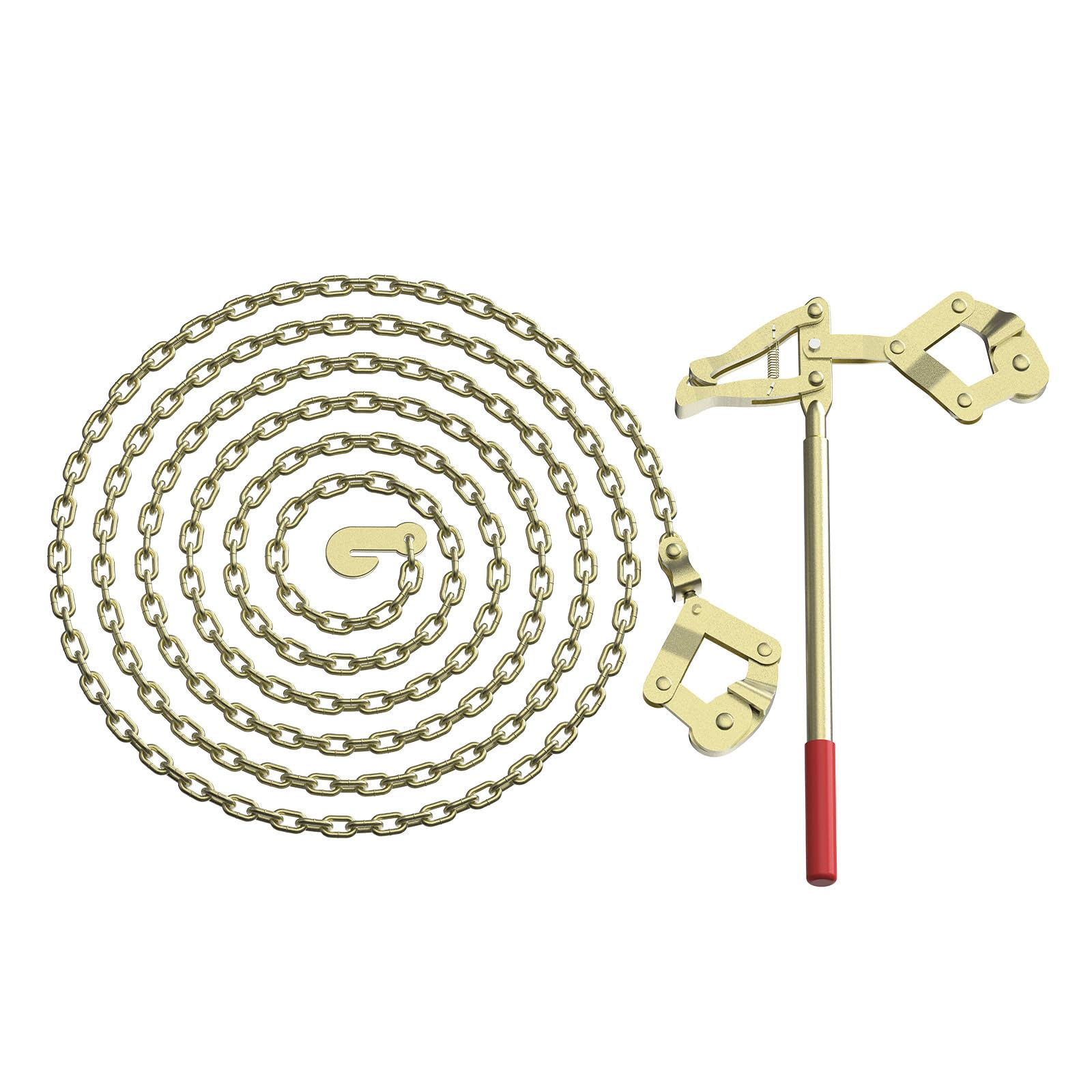 Robustes Maschendrahtzaun-Werkzeug mit 50 m Kette – 1000 kg Drahtzieher und Spanner für Stacheldraht, Bauernhofzäune, Ranch und Zaunreparatur (1 Stück)