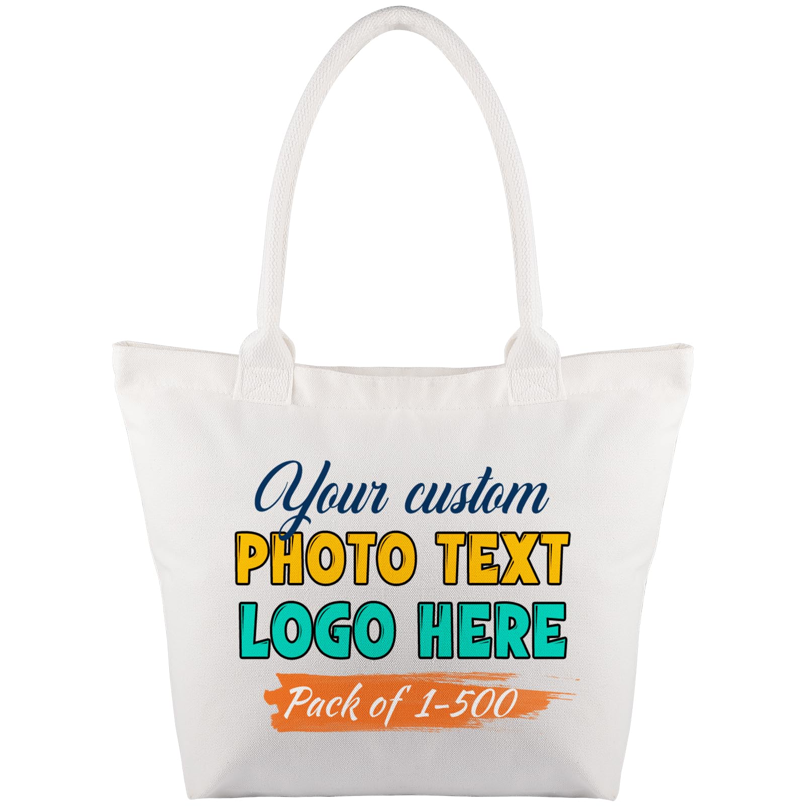Sacs fourre-tout personnalisés avec image et texte, sacs réutilisables personnalisés pour le shopping, la publicité, la promotion, le cadeau, l'activité
