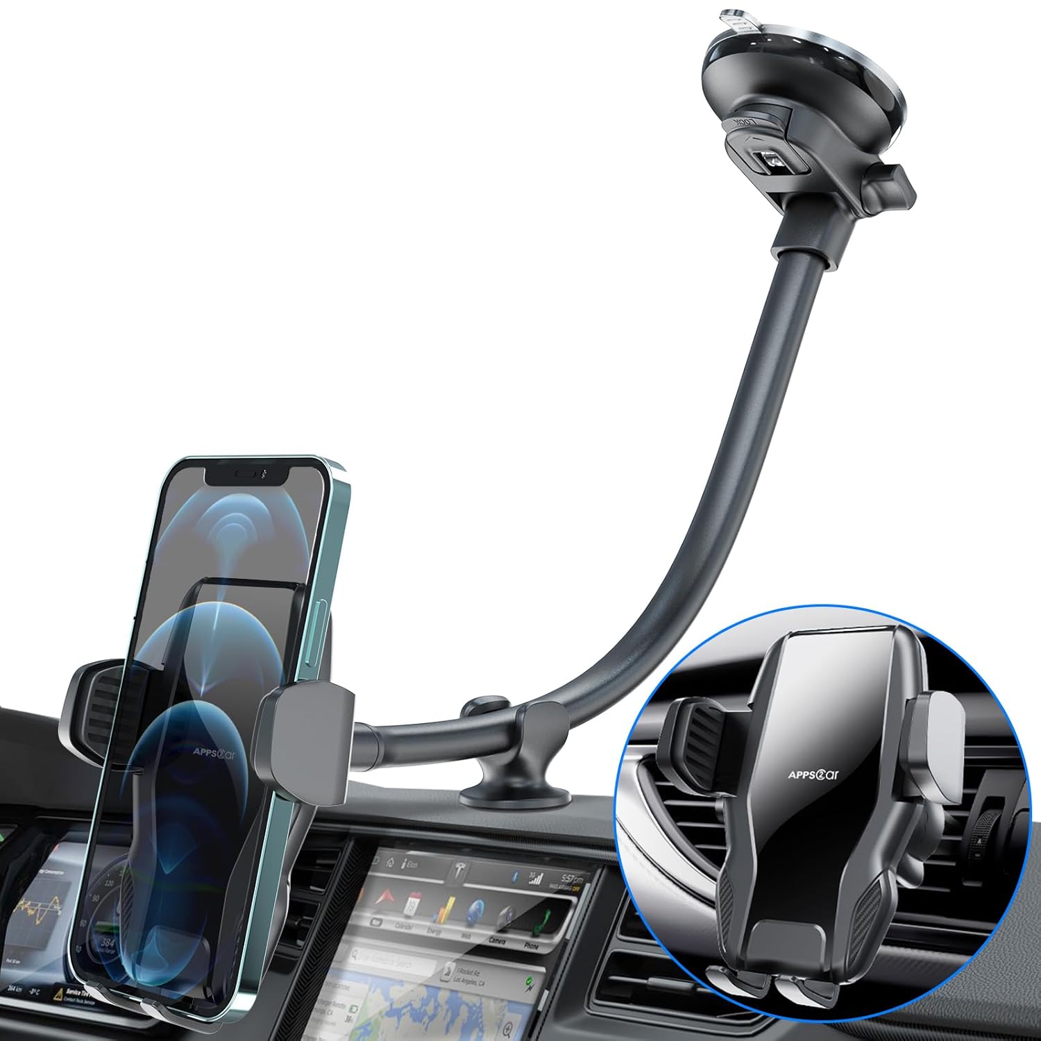 APPS2Car Car Phone Holder Mobile Holder for Car Air Vent Dashboard