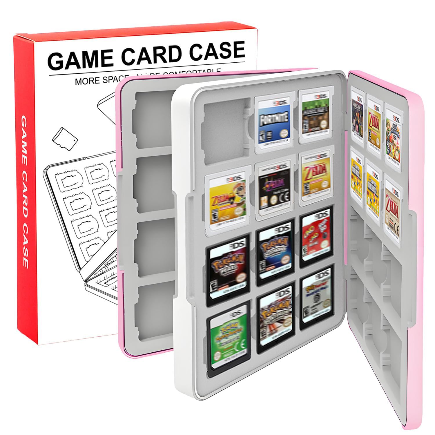 Amazon | MOXCAHER 3DS ソフトケース 3DS/DS/2DS対応 24/48 枚収納