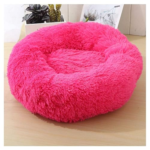 YAOTT Cama de Felpa para Perros y Gatos Cama Calmante Mascota Redonda Suave Sofa para Cachorros Cojín Lavable…