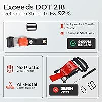 Vista 4 de Juego de hebilla de liberación rápida de acero inoxidable con trinquete para casco