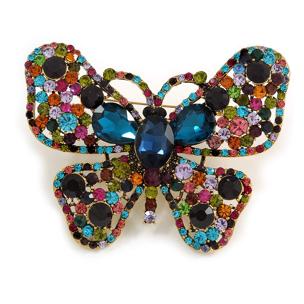Broche de mariposa grande Avalaya multicolor 6