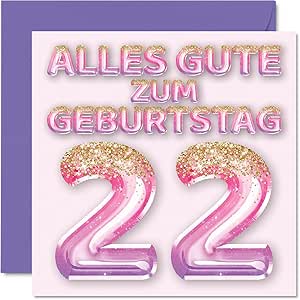 88. Geburtstagskarte Für Frauen - Rosa Glitzerballons Design