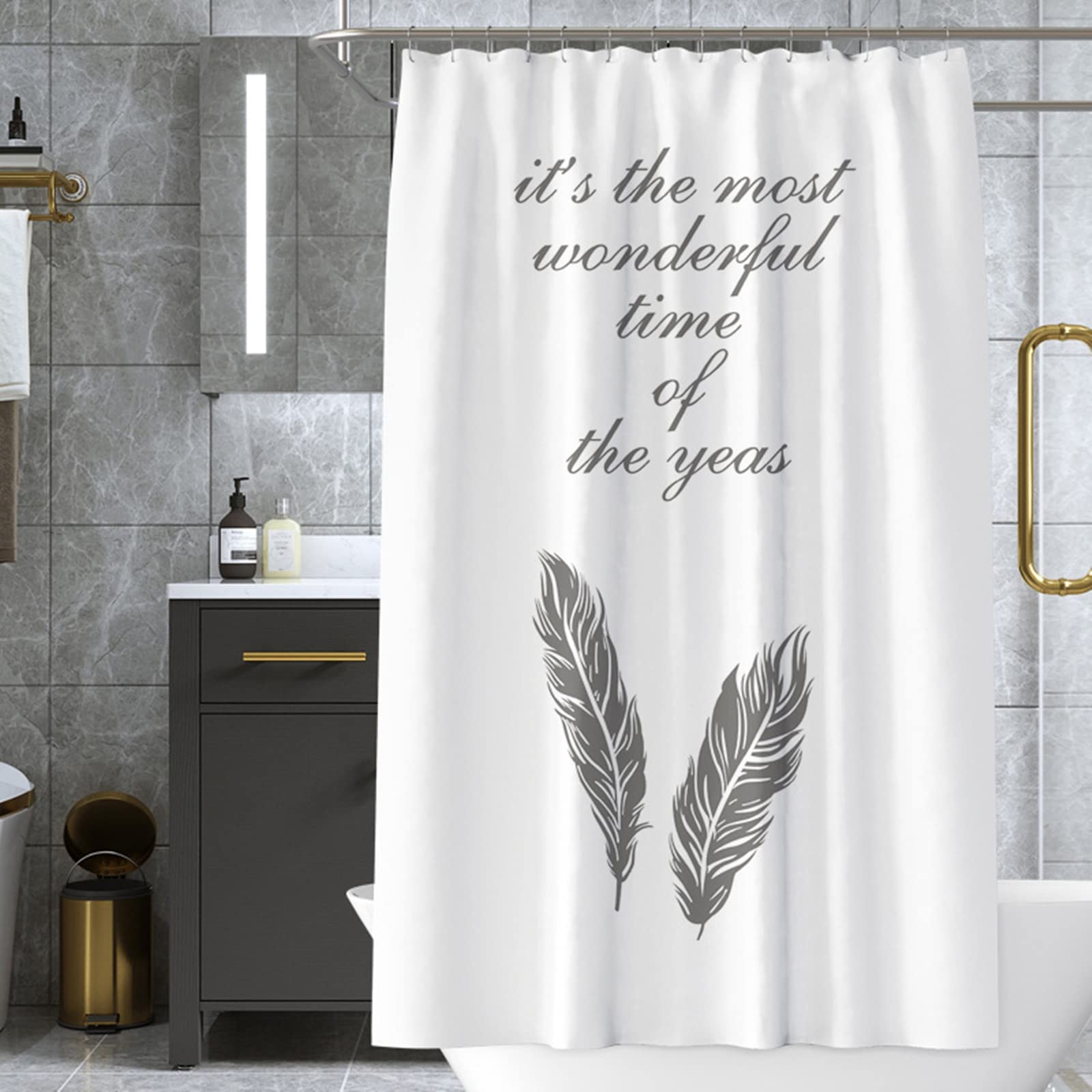 Rideau douche polyester 180x180 KnSam anti moisissure pour salle de bain