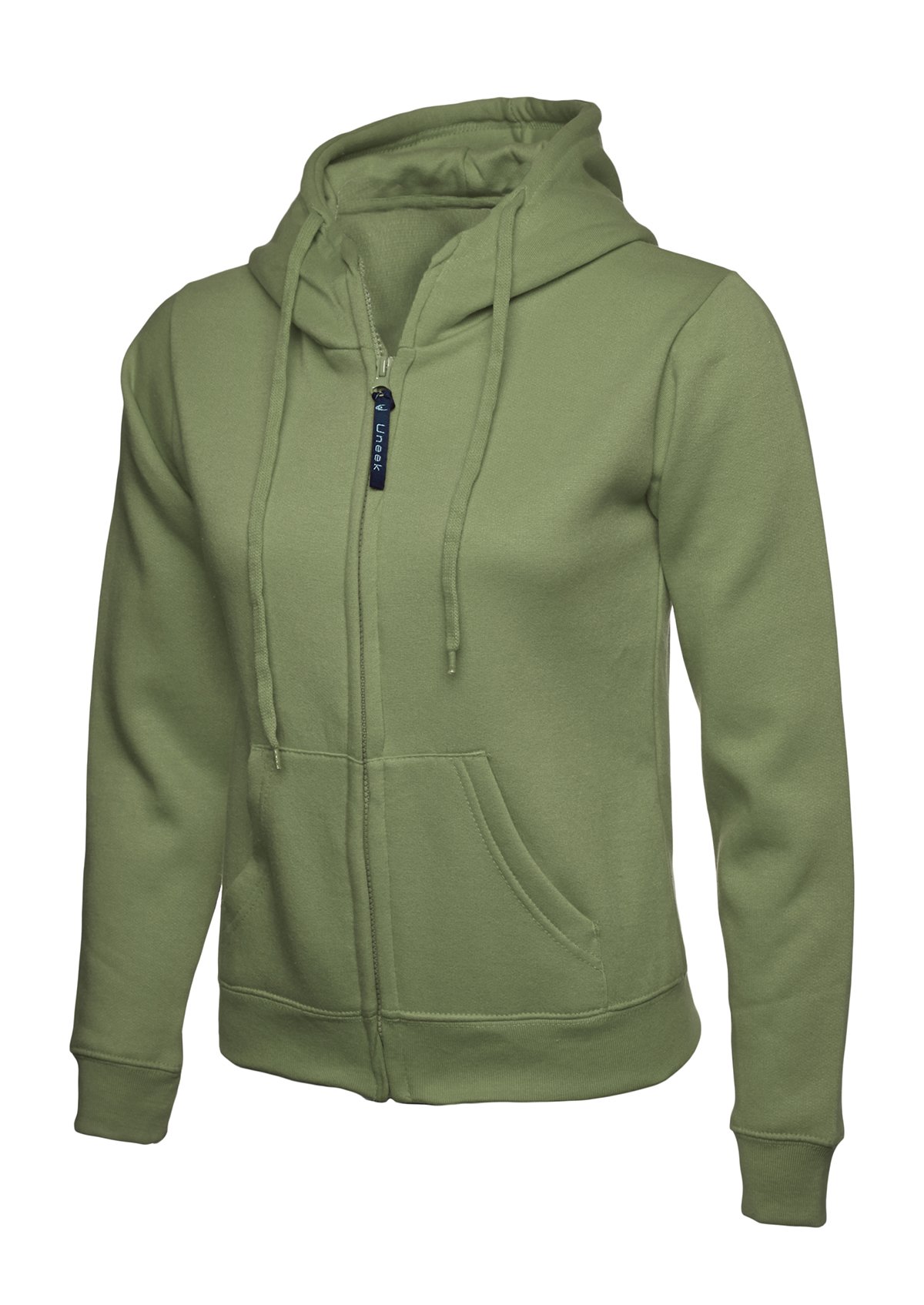 Uneek UC505 Ladies Classic Full Zip Hoodie 300GSM Kelly Green S Colour
