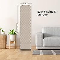 Vista 7 de Divisor de Habitación de 4 Paneles, Pantalla de Privacidad Plegable de 6 Pies, Alto - Divisor de Pared de Panel Plegable Extra Ancho con Diseño