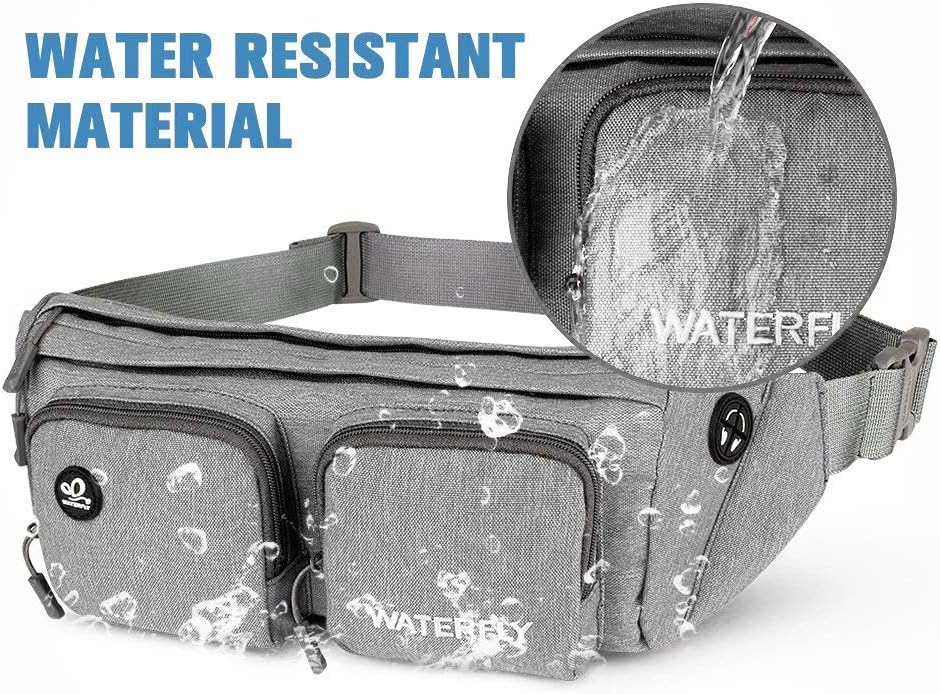WATERFLY Fanny Pack Waist Bag: Travel Hip Pouch Bum Bag Plus Size Crossbody Fannie Pack Adjustable Belt Waistpack Phanny Fannypack for Man Woman Hiking Walking Jogging - Image 5