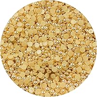 Vista 15 de 1500 piezas de cuentas de media perla de 4 mm, color AB negro, cuentas de perlas planas para manualidades, cuentas de plástico redondas, cuentas