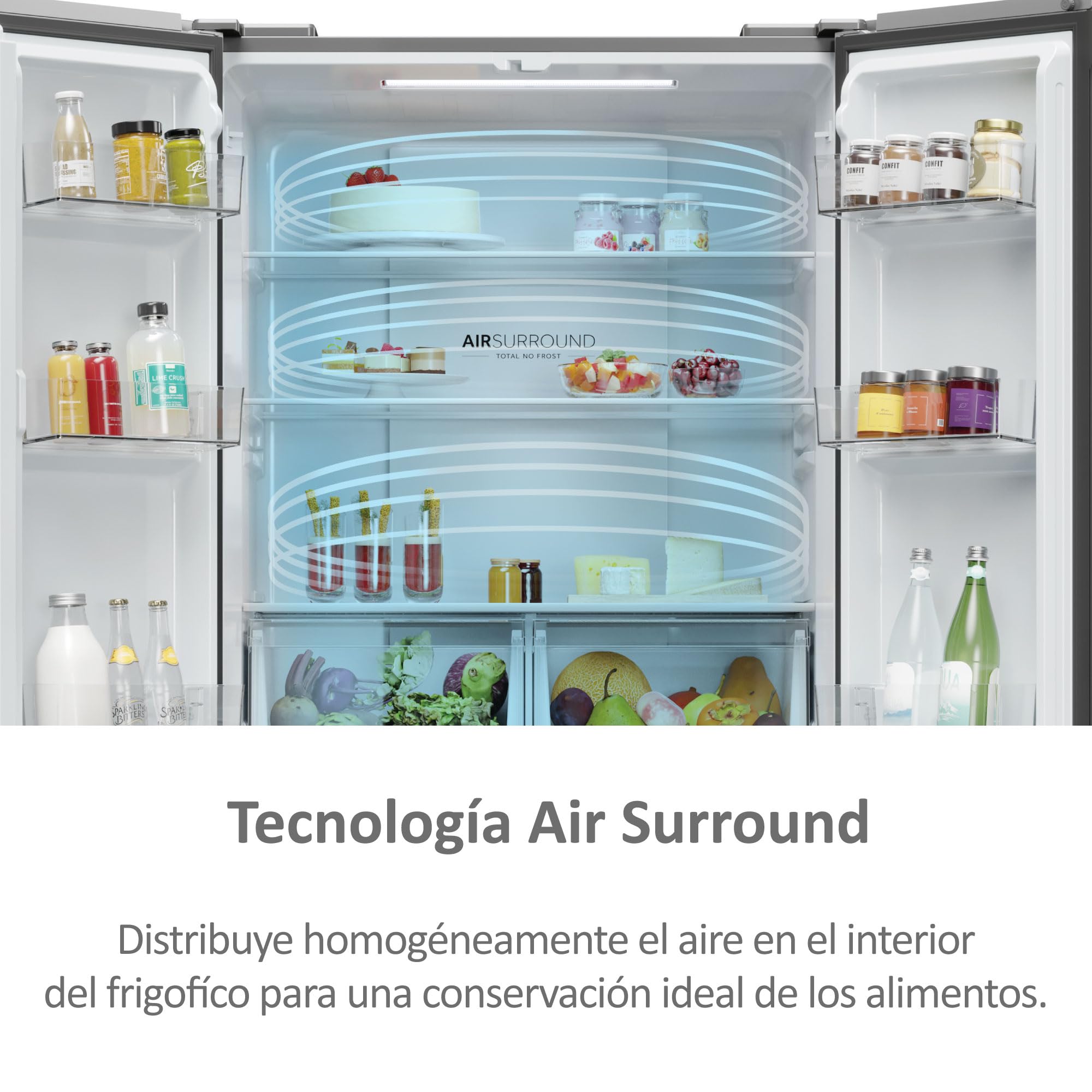 Haier SBS 90 Series 5 HSR5918DWMP - Frigorifero Side by Side, con erogatore di acqua, apertura porte 90 gradi, motore inverter, totale no gelo, larghezza 90 cm, capacità XXL 521L, illuminazione a LED