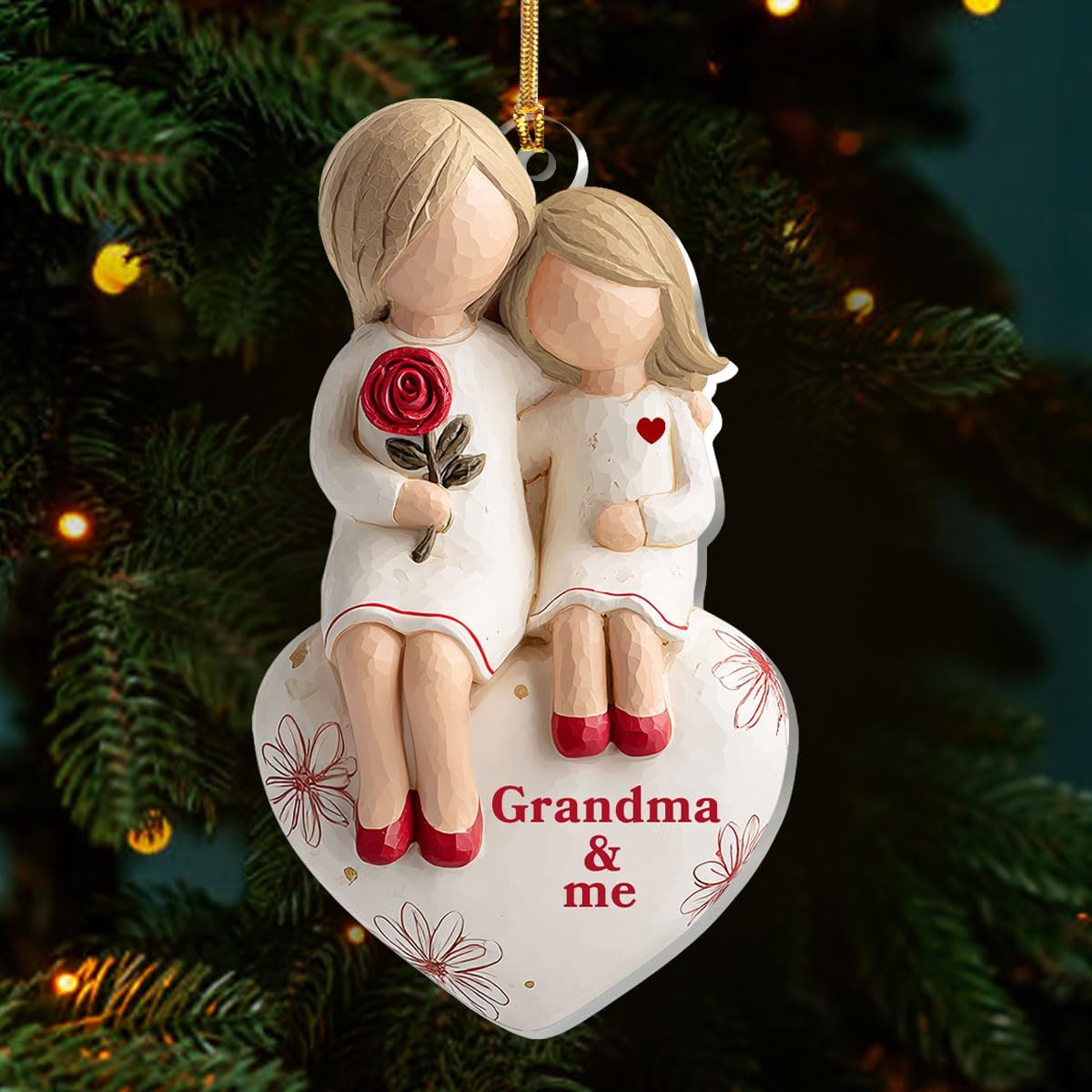 Jesuspirit Grandma & Grandchild Christmas Ornament – Grandma and Me, Acrylic Ornament for Grandmother, First 2025 - Image 4