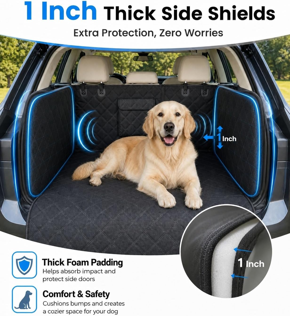  SUV Cargo Liner for Dogs, Full Coverage with Cushioned Sides thumbnail