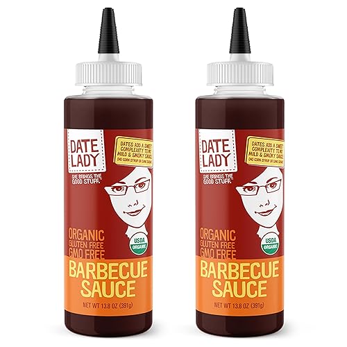 Salsa barbacoa orgánica Sin gluten Apto para paleo Sin jarabe de maíz o azúcar de caña Sin sabores añadidos ni MSG (paquete de 2) salsa vegana