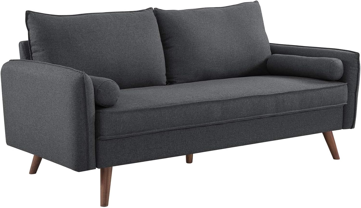 Modway Revive Contemporary Modern Fabric Upholstered Loveseat In Teal