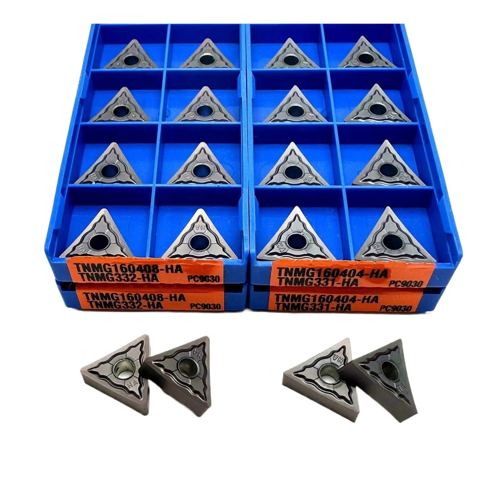 AALLYN Indexable Carbide Lathe Tool 10PCS TNMG160404 TNMG160408 PC9030 CNC Lathe Parts Tool Turning Tool Carbide Carbide Blade (Color : 10PCs, Size : TNMG160404 HA PC9030)