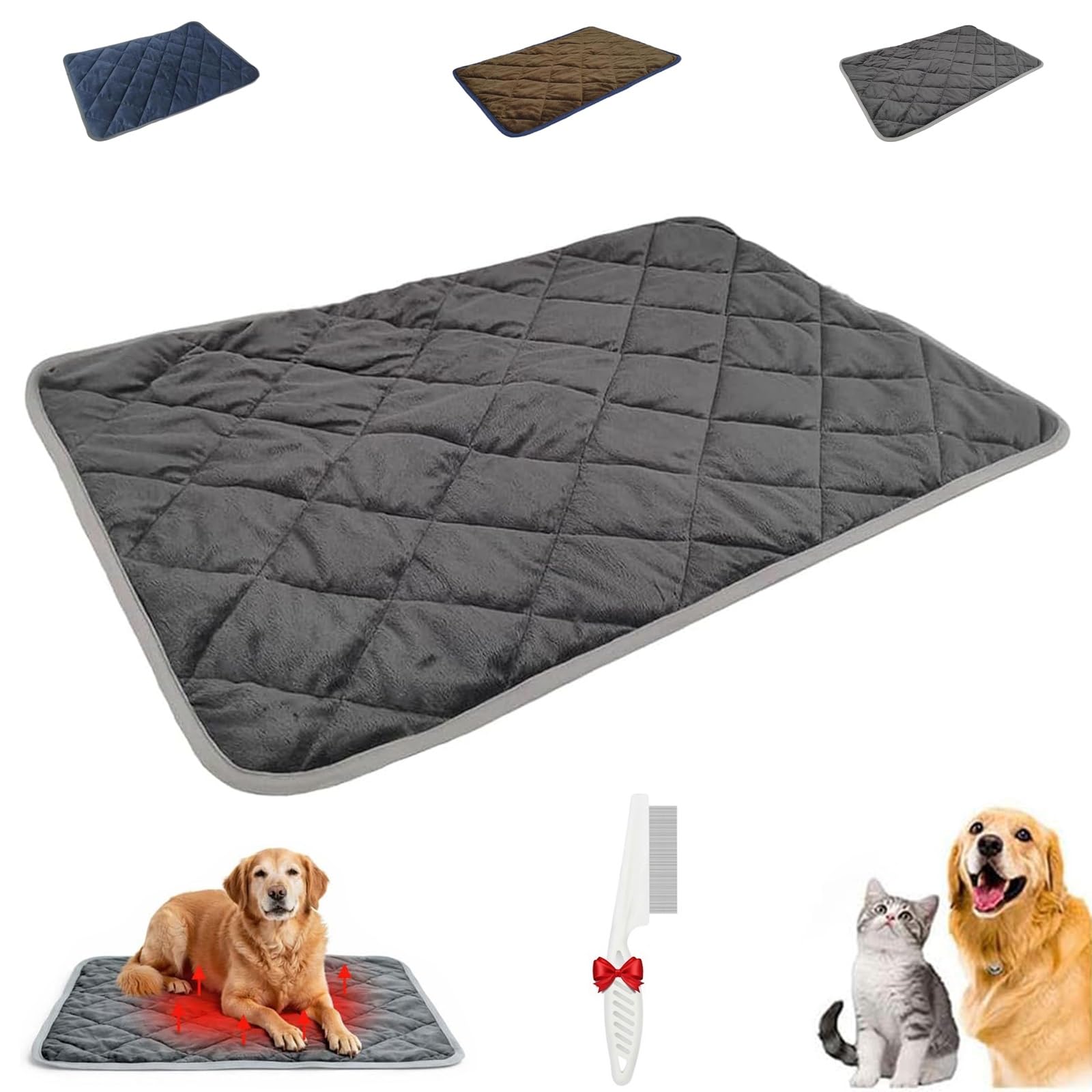 Couverture pour animaux de compagnie lavable et tapis thermique réfléchissant chiens chats M