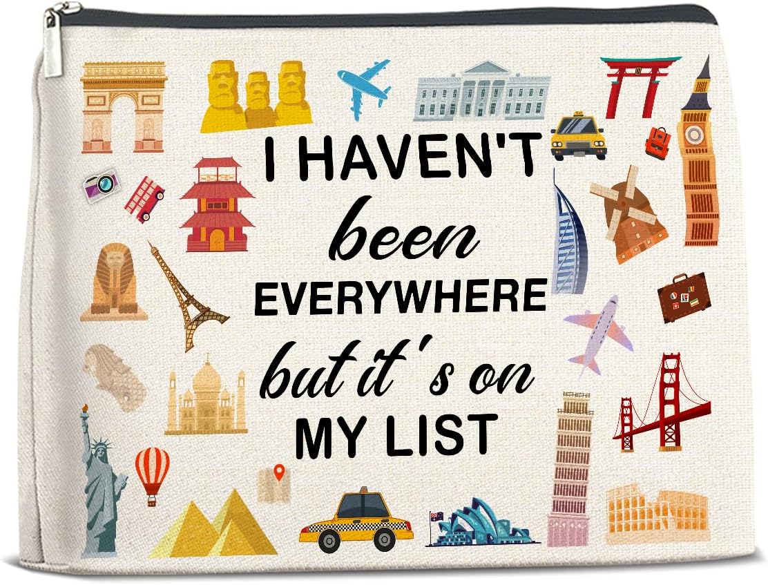 Travel Gifts Makeup Bag, Travelers Gift for Women, Gifts for Women Who Like to Travel