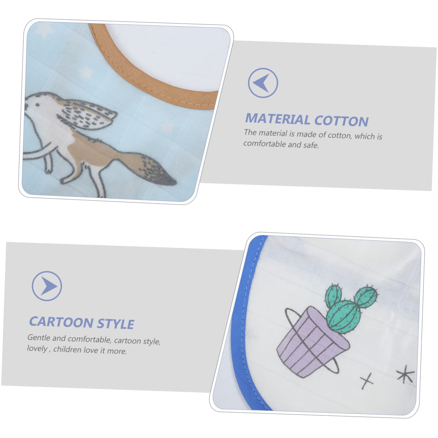 BESTonZON 6pièces Bavoirs Imperméables Coton Lot De Bavoirs Anti-déversements Pour Nourrissons La Salissure Facile à Nettoyer Et Confortable