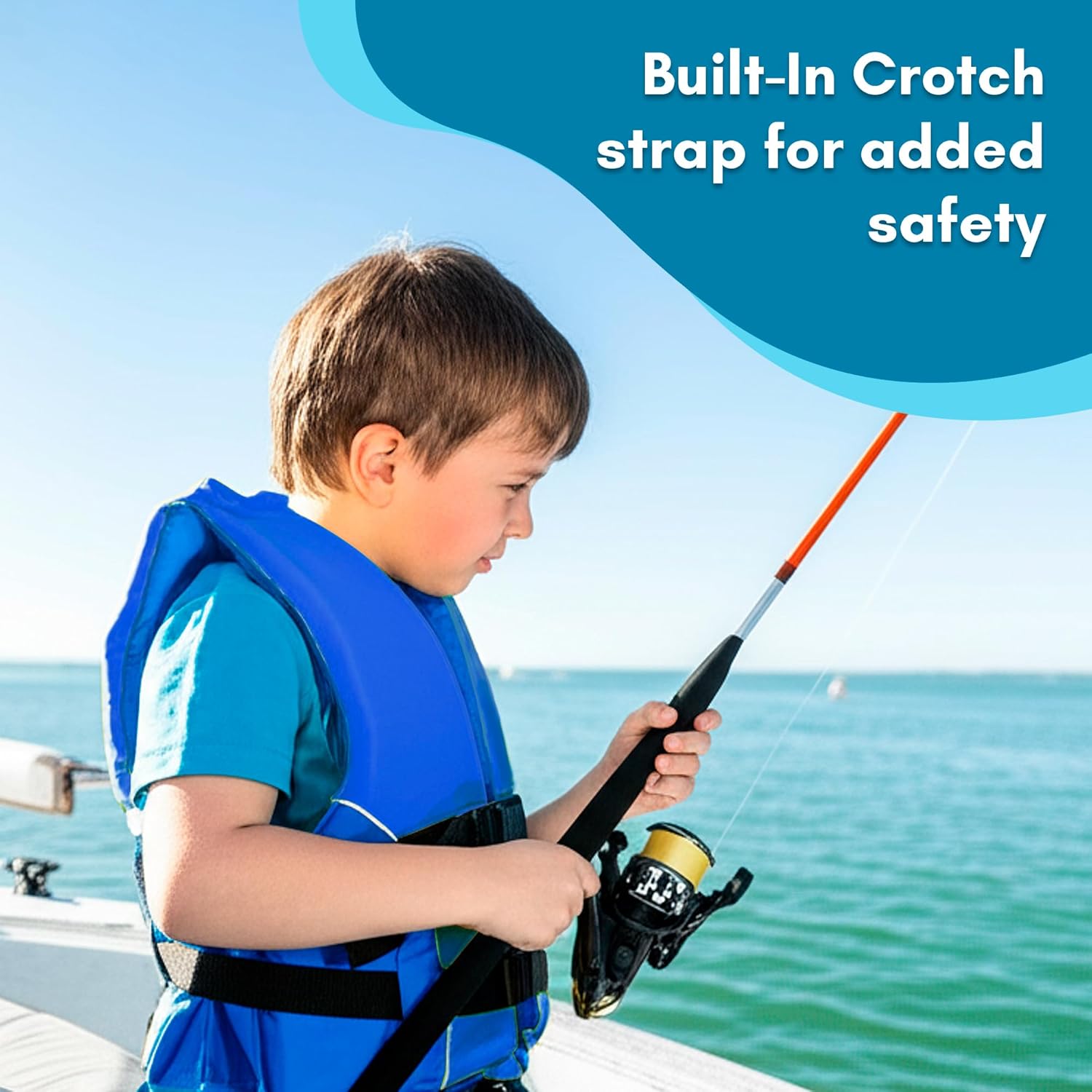 MW Watersports Youth Universal Life Vest, USCG Approved Type III Life Jacket for Kids, Great for Boating, Fishing, Tubing, & Other Water Sports. (Blue, 50-90)