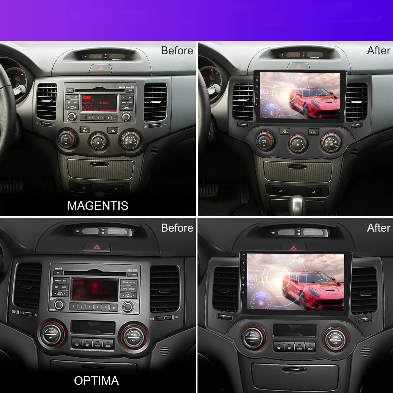 2+64G] Hikity Car Stereo For KIA Magentis/Optima 2005 2006 2007, 9