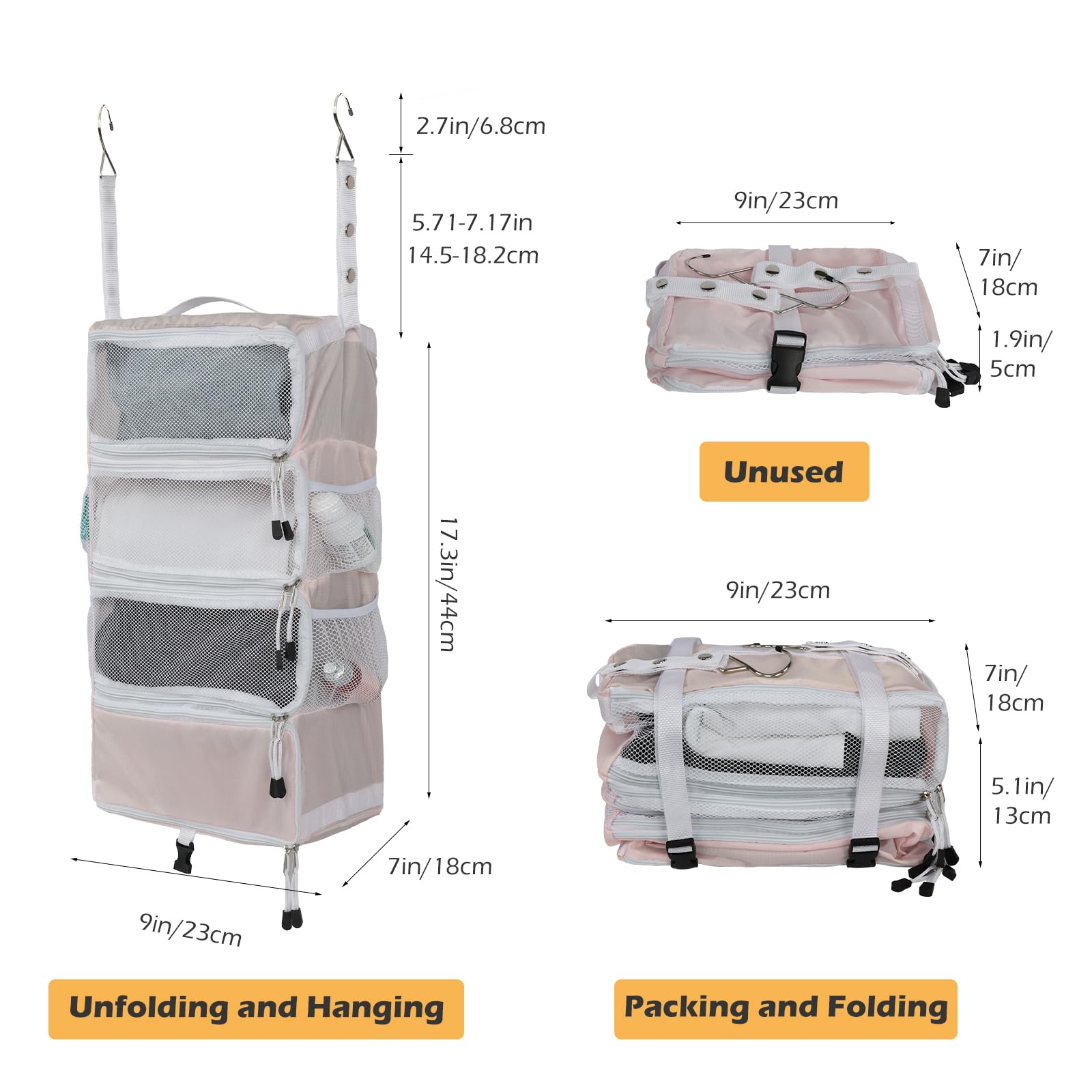 Suitcase Organizer Bags TABITORA Hanging Travel Organizer Travel