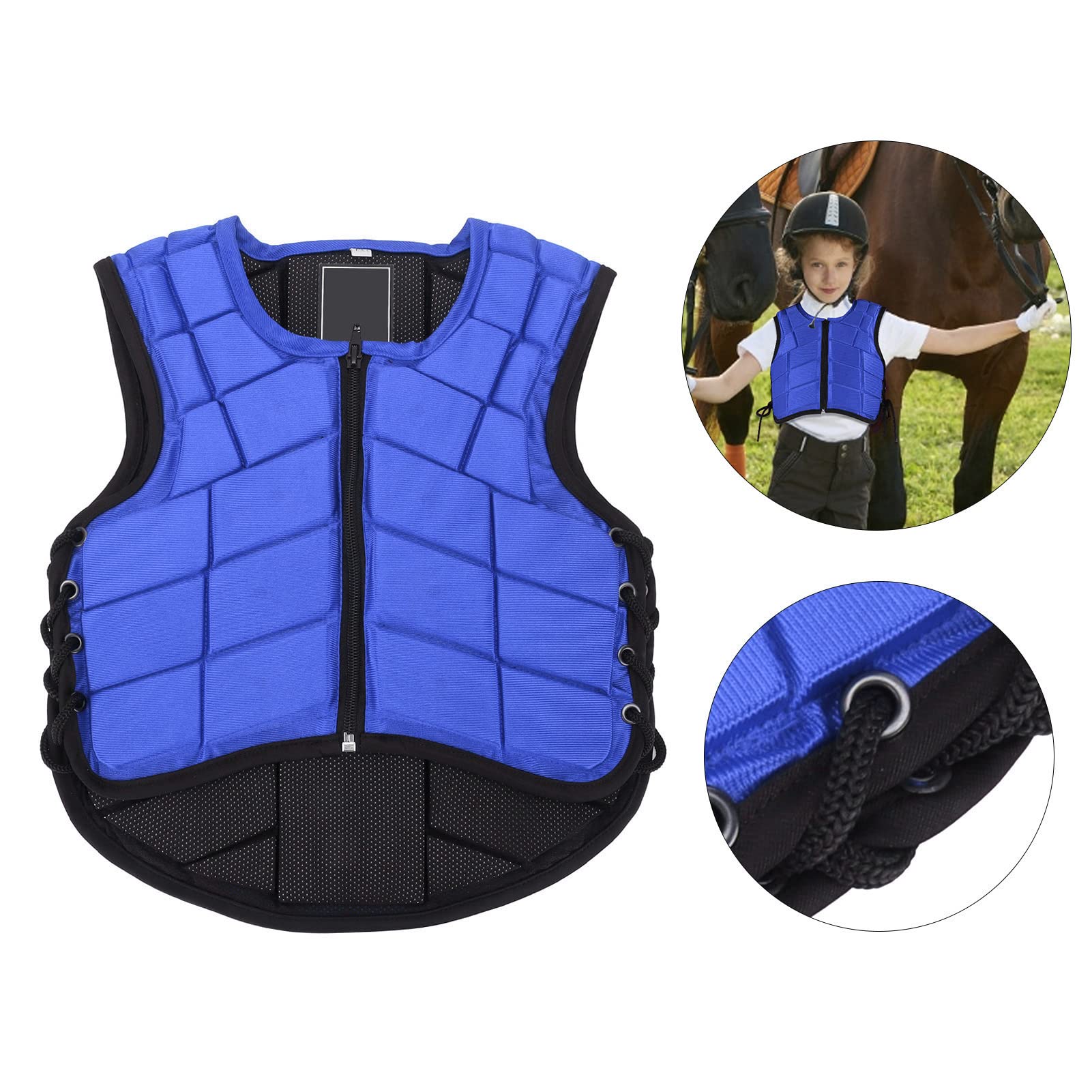 Gilet Equestre Pilipane Imbottito - Protezione Schiuma Per Bambini Blu - Foto 5