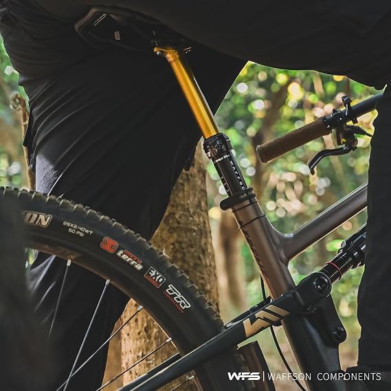 WFS Vresa Dropper Seatpost w/ Remote Lever and Cable 30.9 / 31.6 mm, Travel 80/ 100/ 125mm, Remote, External Cable Routing Lightweight Alloy Build, Black