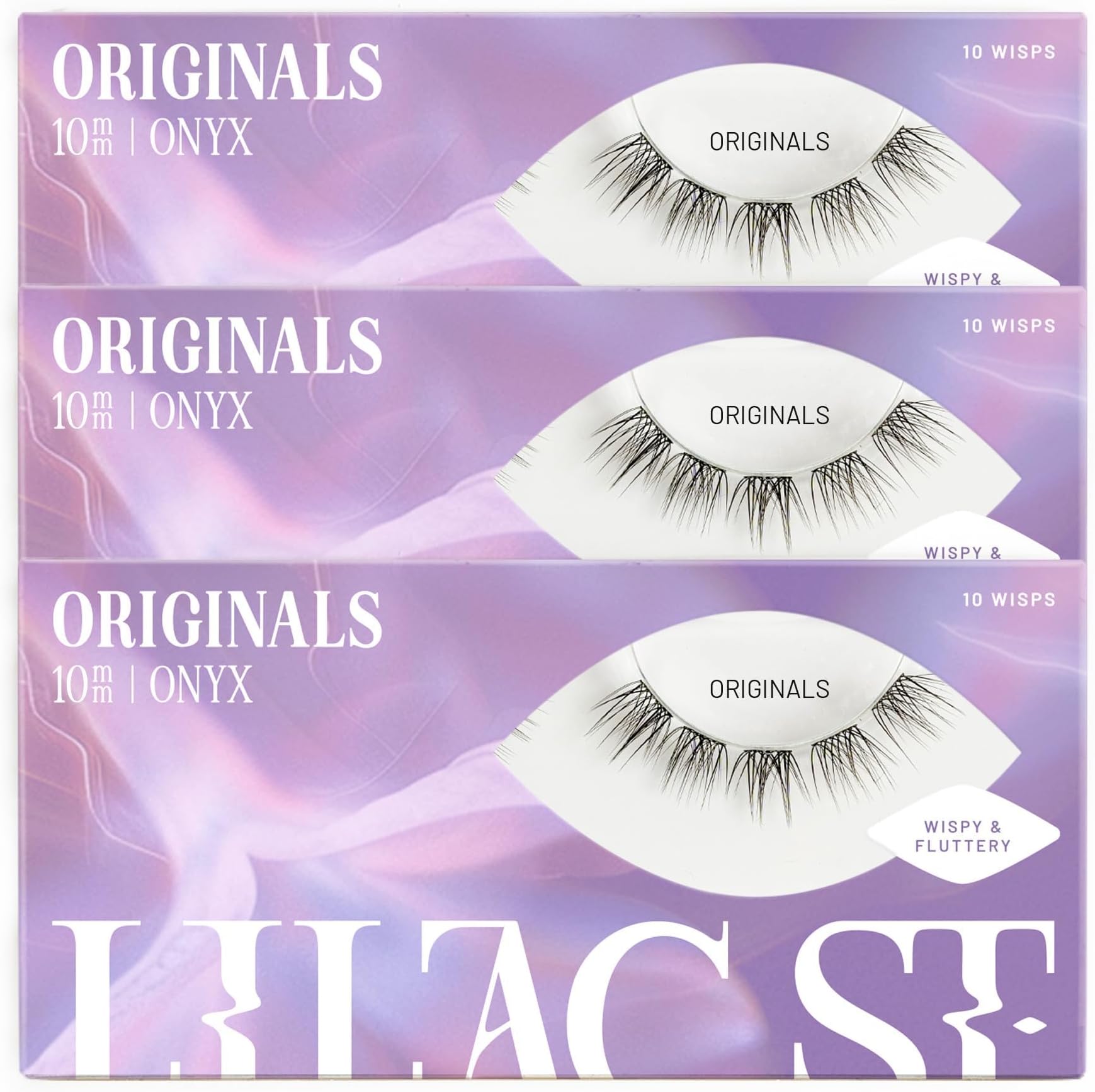 Lilac St - Originals Natural Faux Eyelash Clusters (10mm, 3 Pack) - Natural Look - DIY Lash Extension Wisps - Lightweight & Lifelike - Lasts 10 Days - Cruelty Free, Vegan, Women Founded - 30 Lashes